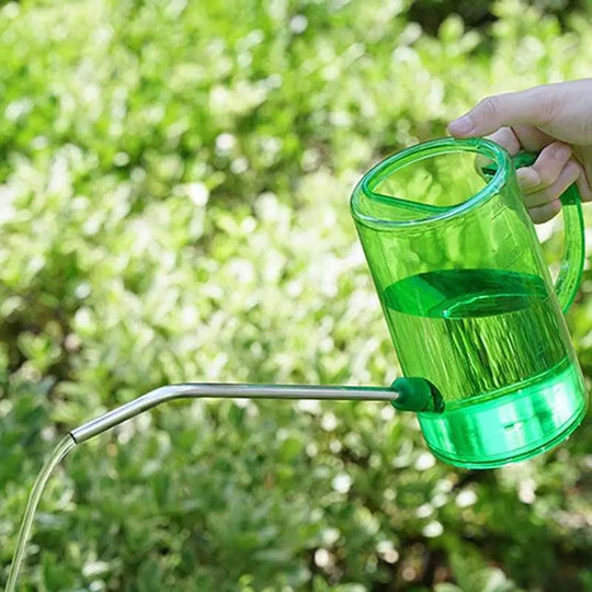 1L/1.5L Long Spout Watering Can, Plastic Watering Cans with Detachable Spray Head Small Watering Pot for Indoor & Outdoor Gardens