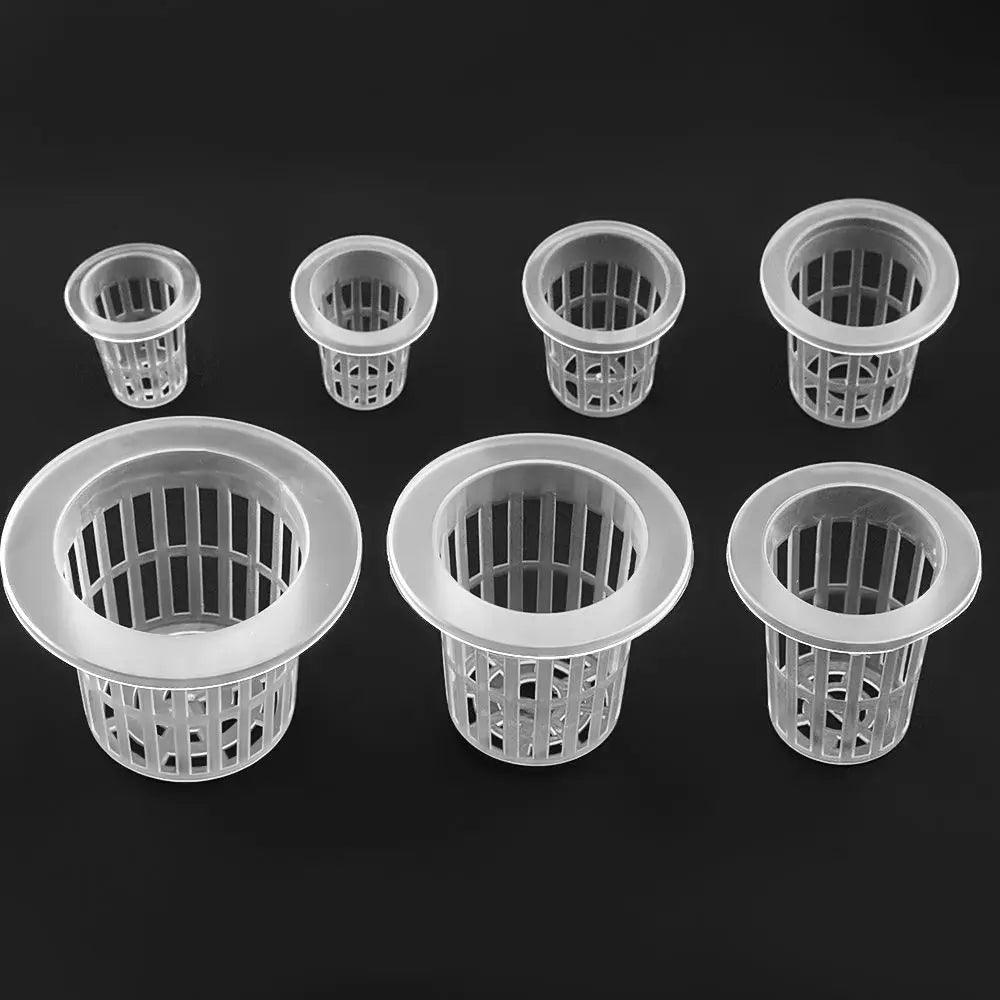 50Pcs Hydroponic Mesh Pots – Transparent Net Cup Baskets for Aeroponic Planting and Soilless Cultivation