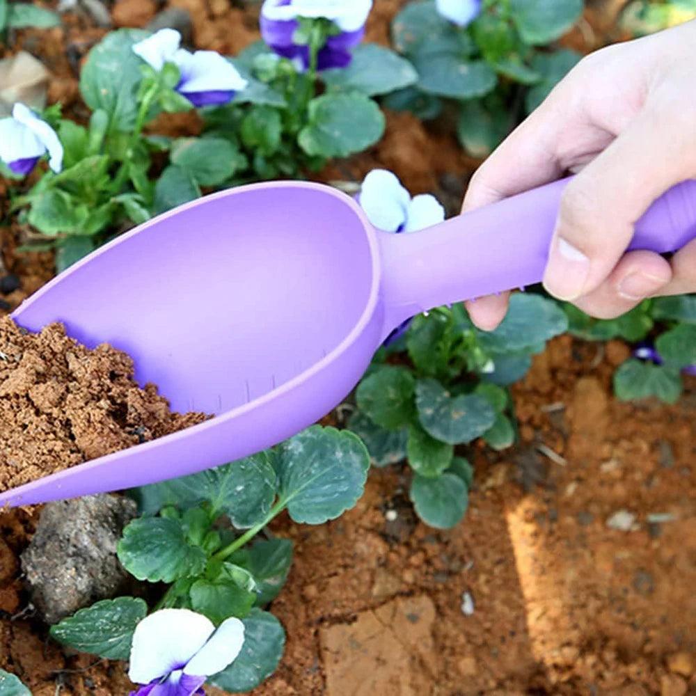 Multifunctional Garden Shovel and Hand Trowel - Plastic Planting, Digging, and Transplanting Tool