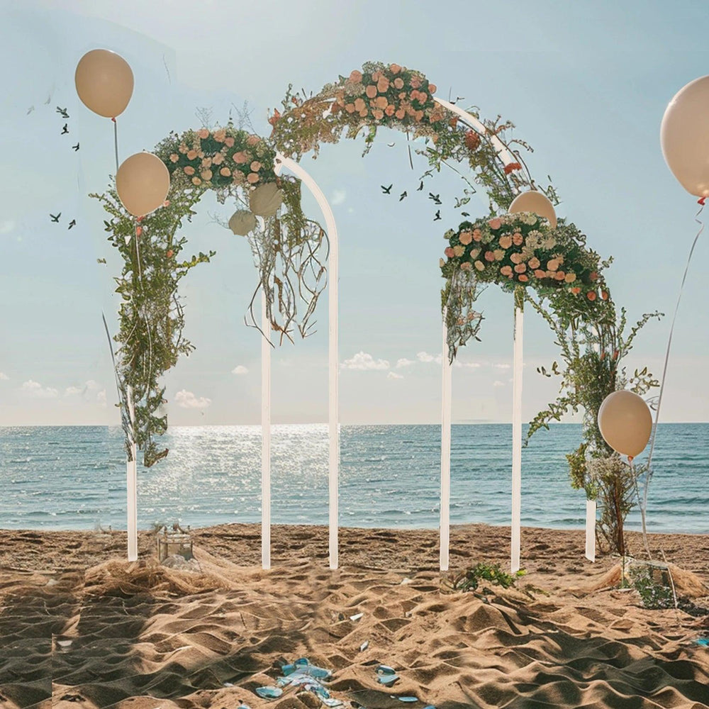 Set of 3 Metal Wedding Arch, Balloon Arch Backdrop Arch Stand for Wedding, Bridal, Garden, Yard, Indoor Outdoor Party Decoration