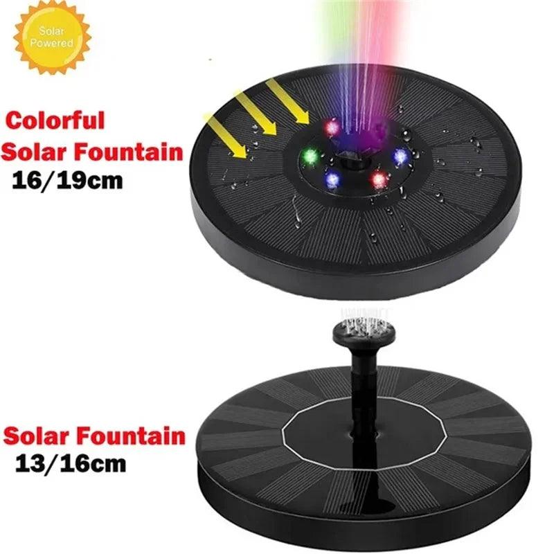 Solar Pool Fountain | Energy-Saving Waterproof Water Feature | Colorful Fountain with Waterfalls and Sprinkler for Inground & Above Ground Pools