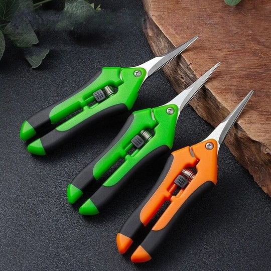 Stainless Steel Secateurs - Bonsai Shears for Pruning, Fruit Picking, and Household Use