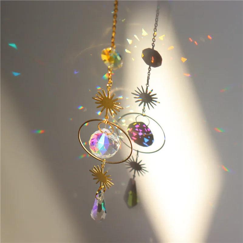 Crystal Suncatchers for Windows & Garden - Exquisite Sun Catcher Prisms with Hanging Crystals