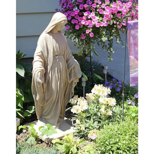 Outdoor Virgin Mother Mary Garden Statue - Elegant Marian Statue for Lawn, Patio & Garden Décor