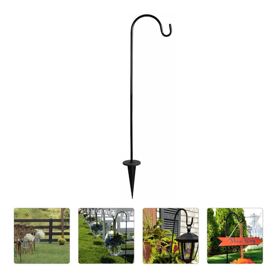 Small Shepherd Hooks 27.5 Inch Heavy Duty Iron Garden Stakes for Bird Feeders, Hanging Plants, and Decorative Yard Stakes