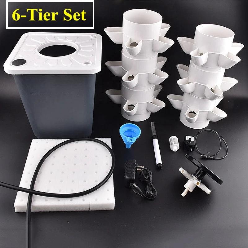 Garden Hydroponic Vertical Tower Planters - Indoor/Outdoor Soilless Cultivation System for Fruits and Vegetables