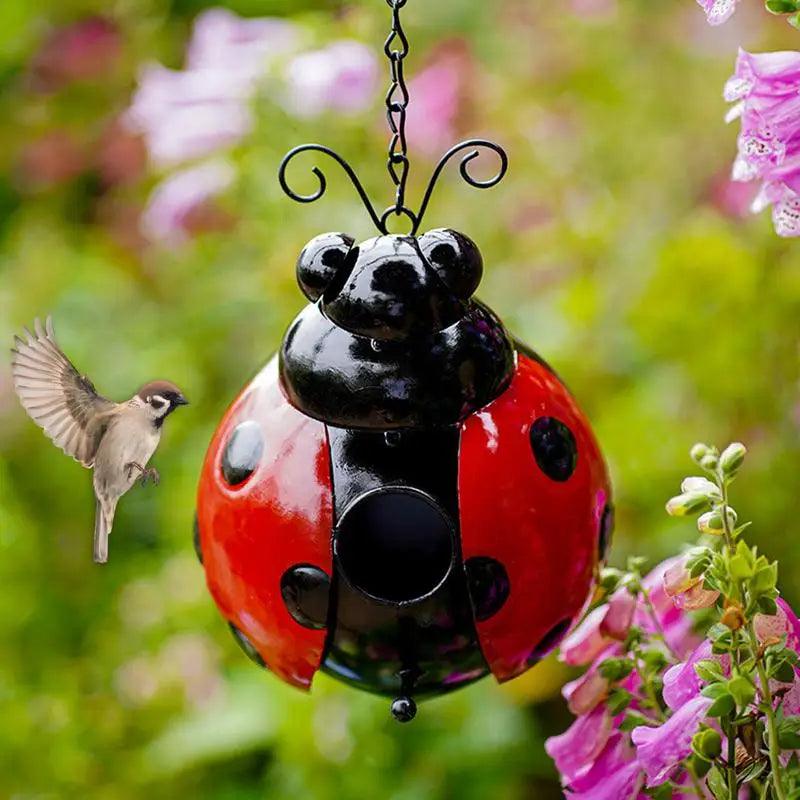 Unique Birdhouses for Sale | Decorative Metal Bird House Decor for Outdoor Hanging - Perfect for Chickadee & Hummingbird