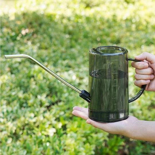 1L/1.5L Long Spout Watering Can, Plastic Watering Cans with Detachable Spray Head Small Watering Pot for Indoor & Outdoor Gardens