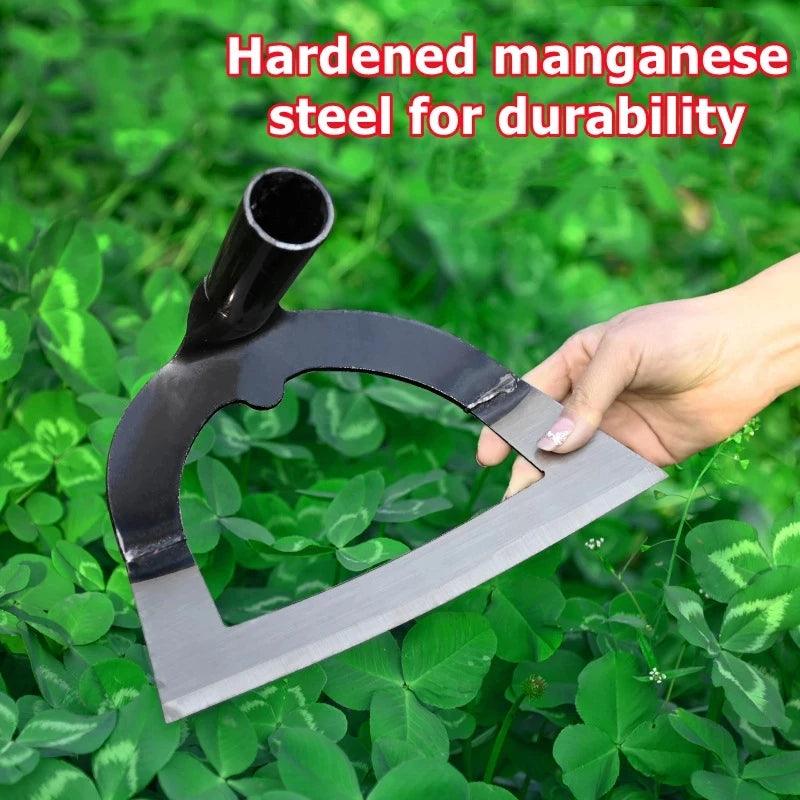 Handheld Hollow Hoe - Thickened Manganese Steel Weeding Tool for Soil Loosening and Vegetable Gardening