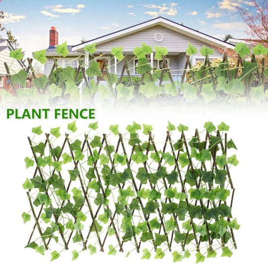 Artificial Leaf Privacy Fence | Expandable Garden Trellis for Privacy & UV Protection | Decorative Wood Panels for Garden, Home, Balcony, Outdoor Use