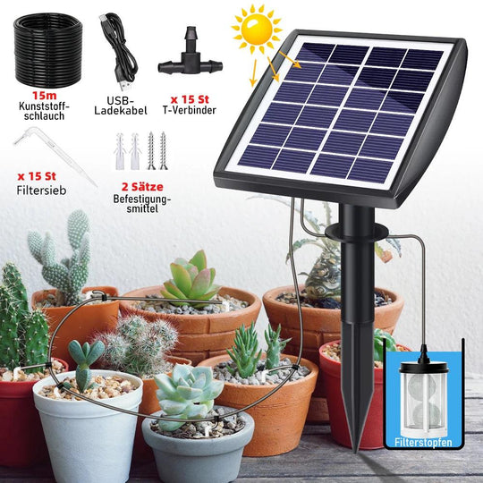 4.5W Solar Drip Irrigation Kit System for Garden Pots and Plants – Solar Powered, Self-Watering, and Backflow Prevention