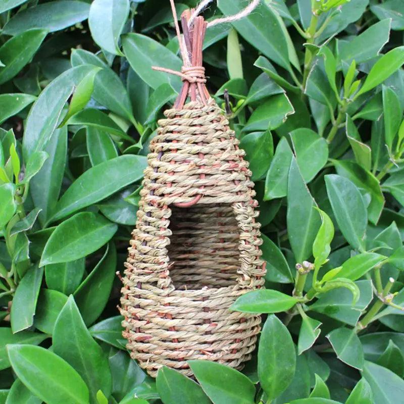 Hanging Gourd Birdhouse Kit - Natural Straw Gourds for Unique Outdoor Birdhouse Decor