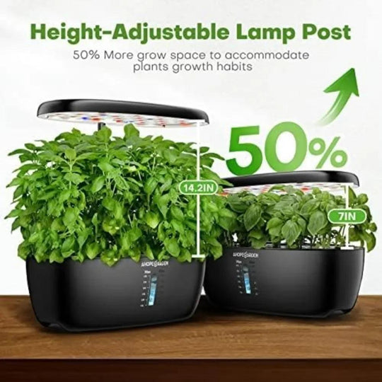 Indoor Garden Hydroponics Growing System – 12 Pods Plant Germination Kit with LED Grow Light, Countertop Garden Kit