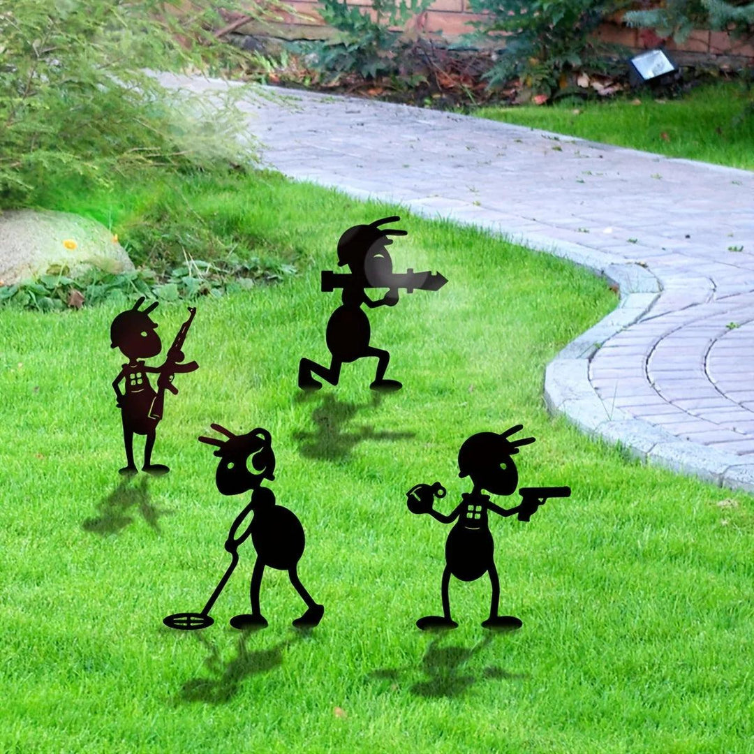 1PCS Decorative Metal Garden Stakes - 9.84” Metal Black Ants Yard Decor for Ant Lovers - Cute Garden Stake Decor for Outdoor Spaces