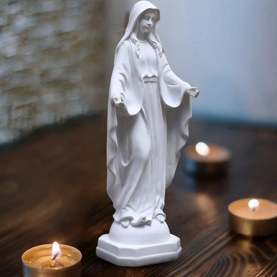 Outdoor Virgin Mary Statue - Blessed Mother Mary Garden Decor 12 Inch, Waterproof & Sun Protection