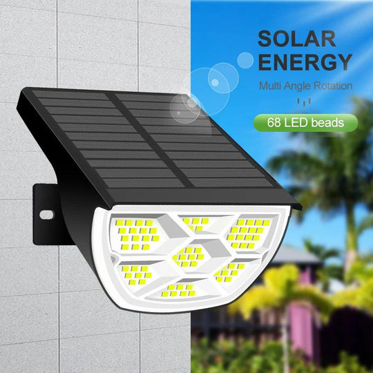 Solar Spot Lights with 72/68 LEDs - Outdoor IP65 Waterproof Solar Spotlight with 3 Modes for Yard, Lawn, Walkway, and Garden