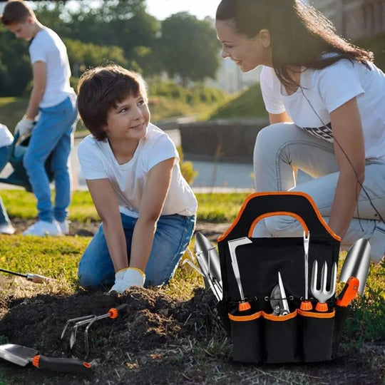 10-Piece Gardening Tool Set with Ergonomic Handles & Storage Bag | Garden Tools Set, Gardening Kit