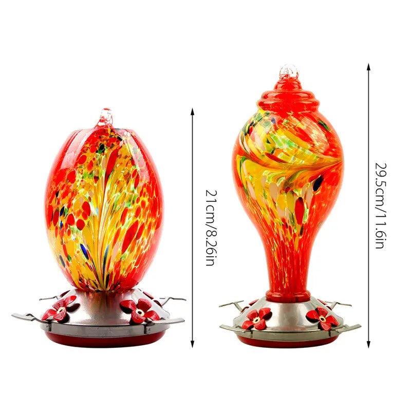 Best Glass Hummingbird Feeder – Hand-blown, Colorful Feeder for Windows, Outdoor, and Unique Hummingbird Feeding