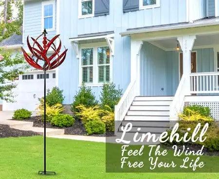 Harlow Kinetic Wind Sculpture 3D Windmill | Metal Wind Spinner Yard Art | Wind Powered Garden Decor