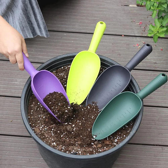 Multifunctional Garden Shovel and Hand Trowel - Plastic Planting, Digging, and Transplanting Tool