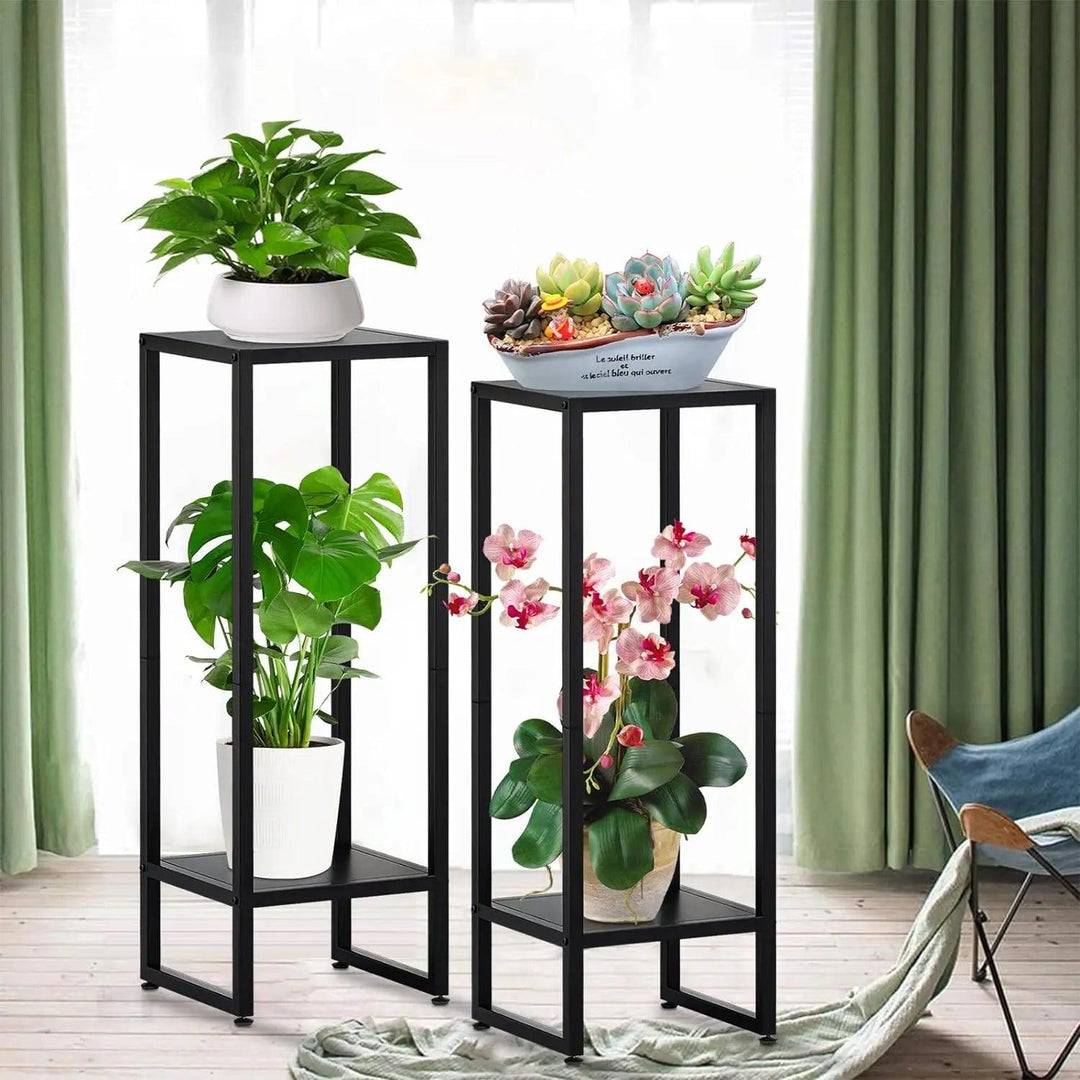 37.4" Tall Plant Pedestal Stand, Black Metal Plant Stand for Large Indoor Plants, Planter Pedestal & Urn, Stylish Pedestal Stands for Home Decor