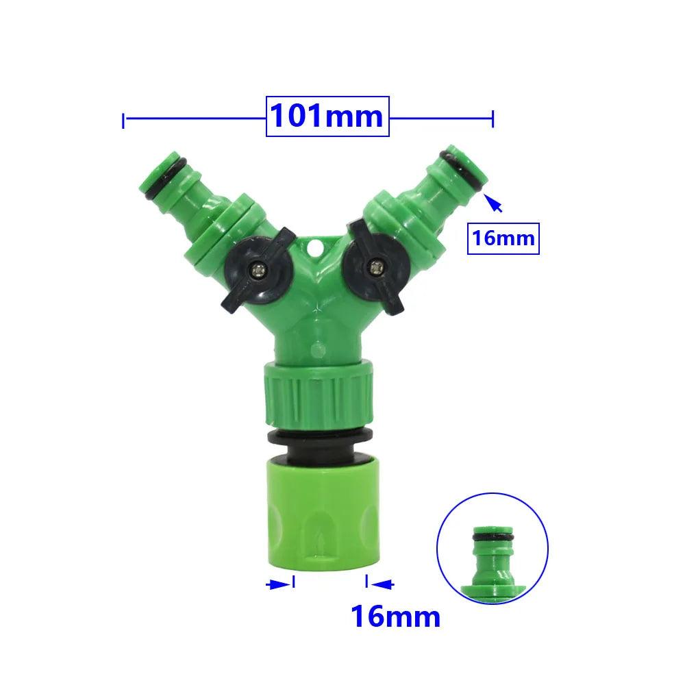 1/2 3/4 Thread 2-Way Garden Hose Splitter | Adjustable Y Splitter for Watering Fittings & Fauc