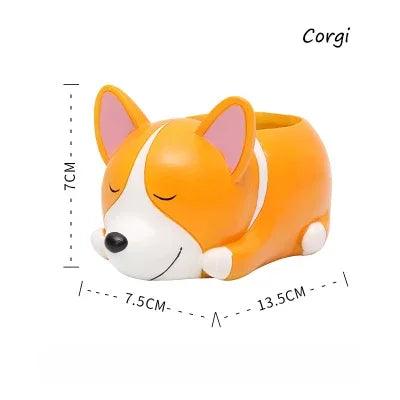 Cute Puppy Corgi Planter - Mini Succulent Pot for Bonsai