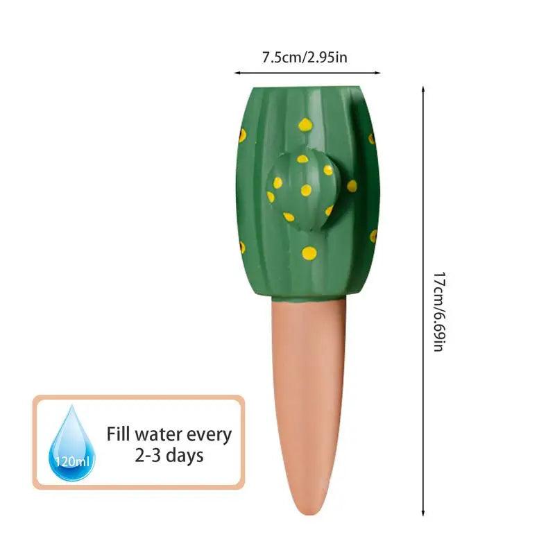 Efficient Plant Watering Insert - Cactus shaped Terracotta Watering Spikes for Garden & Potted Plants