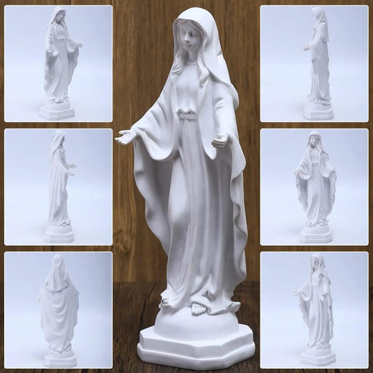 Outdoor Virgin Mary Statue - Blessed Mother Mary Garden Decor 12 Inch, Waterproof & Sun Protection