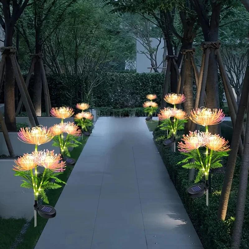 Solar Firefly Garden Lights - Waterproof Swaying Flower Lights for Outdoor Pathways