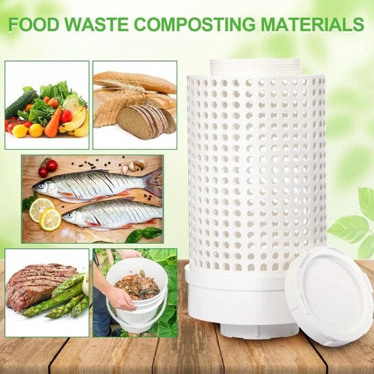 2 Pcs Inground Worm Composter - Outdoor Farm Compost Bin for Sustainable Food Waste Reduction | Efficient Composting Systems