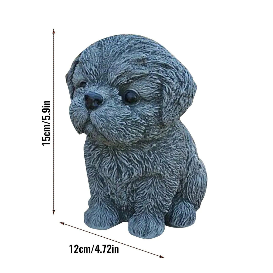 Large Resin Dog Garden Statue - Outdoor Decorative Dog Figurine for Garden and Lawn