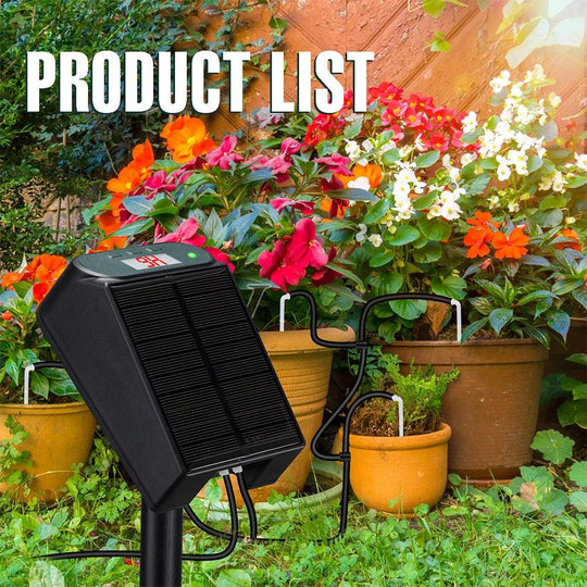 Solar Automatic Drip Irrigation Kit 5V. 2.5 W system for Home Garden | Self-Watering Solar System with Anti-Siphon Device