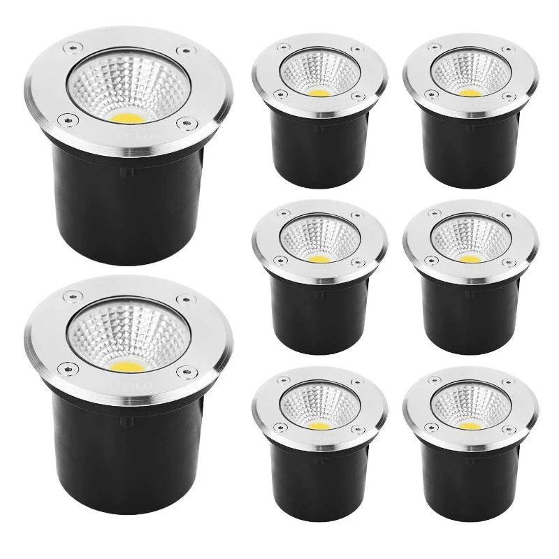 LED In-Ground Lights - Waterproof Outdoor Ground Lighting for Landscape Up Lighting and Well Lighting - 5, 10, 12, 15 Watt Option in AC & DC