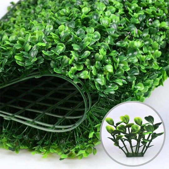 Artificial Grass Wall Backdrop | Boxwood Hedge Panels for Wall Decor | Wedding & Event Backdrop | PE Plastic Turf | 25"x25" Panels (5/10/20 Pcs)