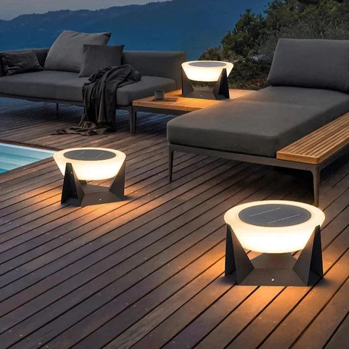 Modern Solar Deck Post Lights - 3000K IP65 LED Column Lamp for Outdoor Fence, Patio, Garden, and Post Cap Lighting