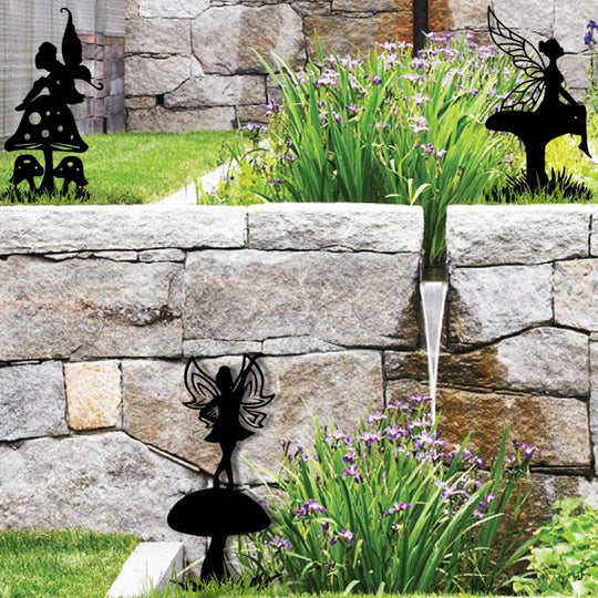 1PC Decorative Metal Garden Stakes for Yards - Fairy Silhouette Garden Stakes Decor | Decorative Garden Stake for Patio & Lawn