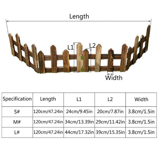 120cm Split Rail Fence – Durable Wood Split Rail Fencing with Rails for Decorative Outdoor Gardens and Boundaries