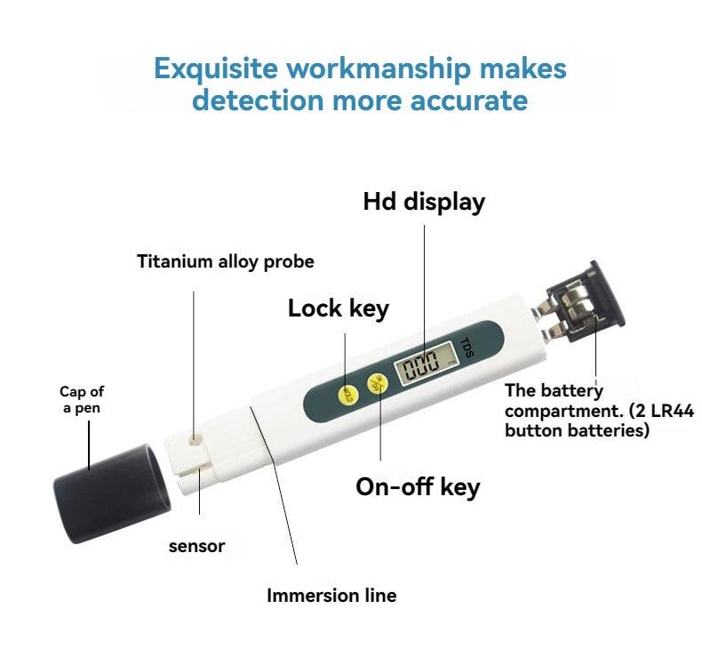 0-9990ppm Digital TDS & pH Meter - High Precision Pen Water Tester with 0.01 pH Accuracy, 0-14 pH Range, LCD Display for Aquarium & Water Quality