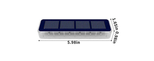 Solar LED Step Lights Outdoor Waterproof - IP68 Stair Lights with Auto On/Off for Deck, Garden, and Path - 4 pcs / 6 pcs