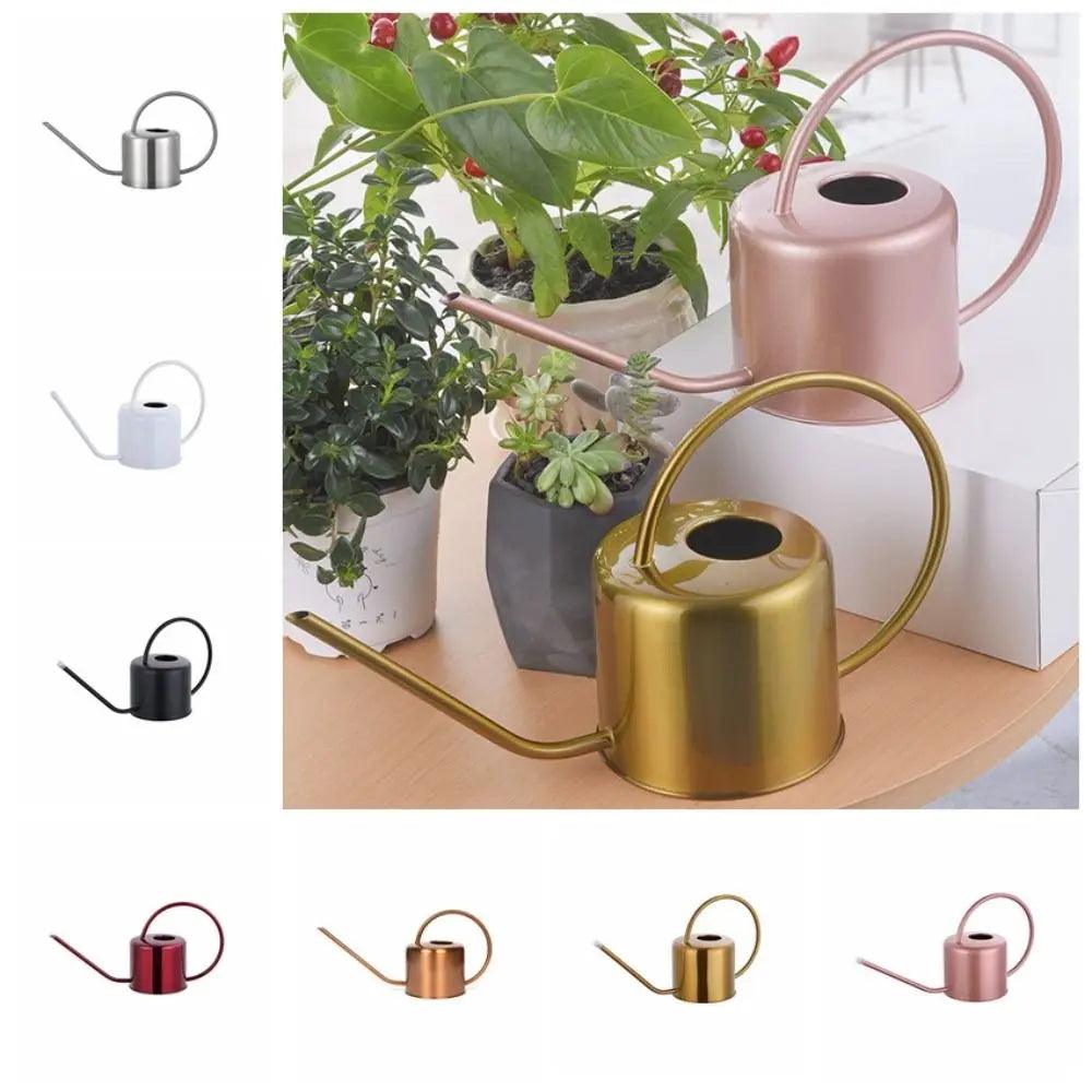 1.3L Comfortable Long Spout Watering Can Rustproof Leakproof Stainless Steel Watering pot