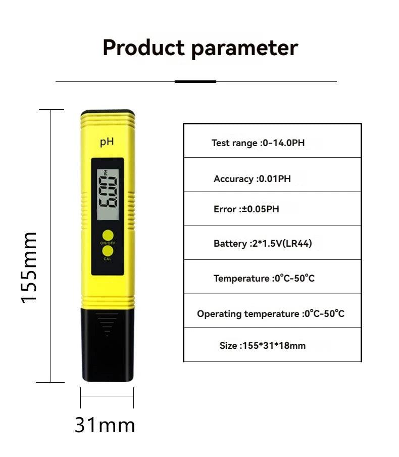 0-9990ppm Digital TDS & pH Meter - High Precision Pen Water Tester with 0.01 pH Accuracy, 0-14 pH Range, LCD Display for Aquarium & Water Quality