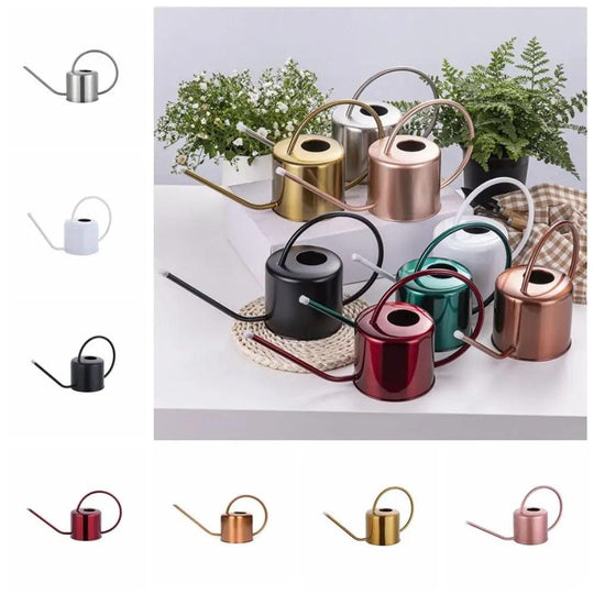 1.3L Comfortable Long Spout Watering Can Rustproof Leakproof Stainless Steel Watering pot