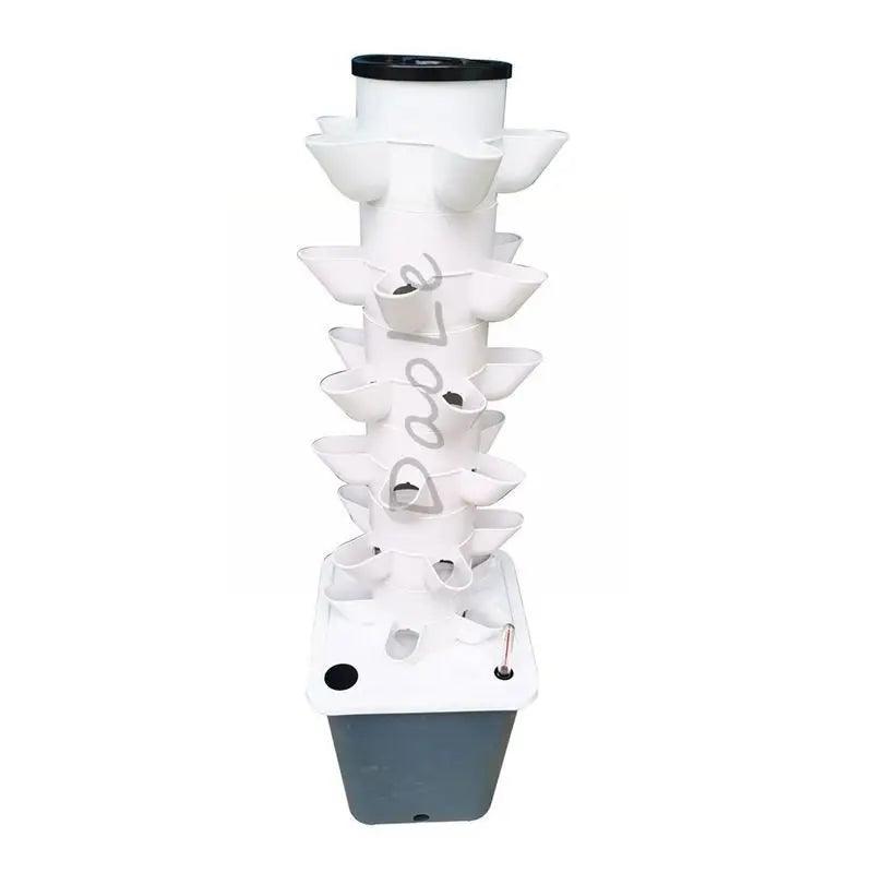 5-Hole Vertical Hydroponic Tower Planter - DIY Soilless Growing System for Garden and Balcony