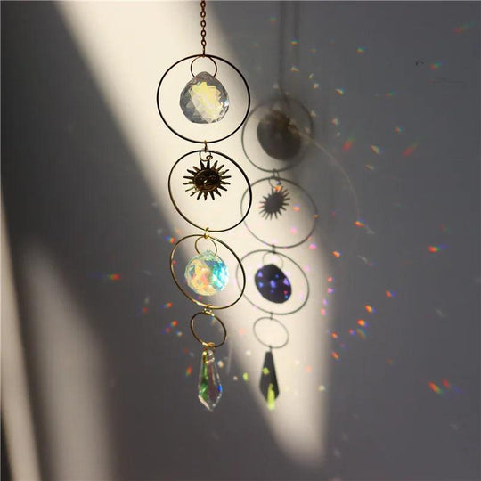 Crystal Suncatchers for Windows & Garden - Exquisite Sun Catcher Prisms with Hanging Crystals