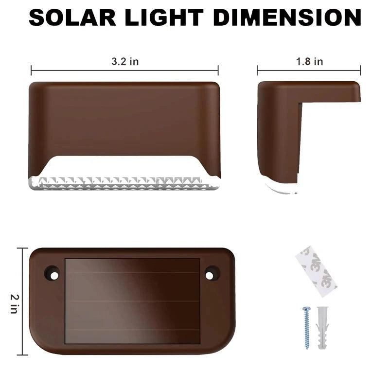 Solar Deck Lights Outdoor IP65 Waterproof LED Lights for Railing, Stairs, Fence, and Patio - 1 ~ 20 pcs