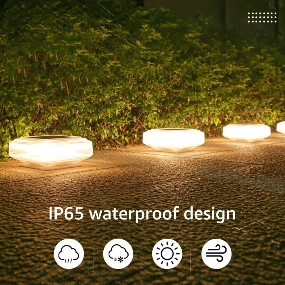 Solar Deck Post Lights | Waterproof LED Post Cap Light | 4x4 Solar Lights for Decking, Fence, Pillar | Warm Light for Garden, Patio, Yard