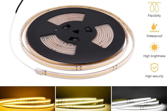 High-Density Outdoor LED Strip Lights - 120 LEDs/Foot, IP67 Waterproof, 164 ft for Patio & Garden Lighting