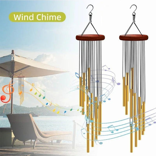 Memorial Wind Chimes for Sympathy, Personalized Corinthian Bells Chimes - Durable Outdoor Decor & Funeral Gifts