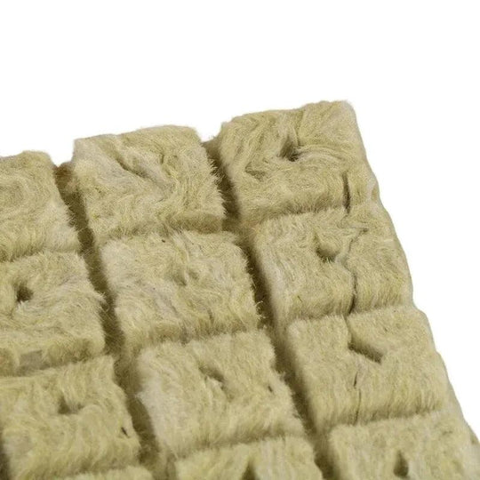 50pcs 25x25mm Stonewool Hydroponic Grow Media Cubes - Soilless Substrate for Seedlings and Plants